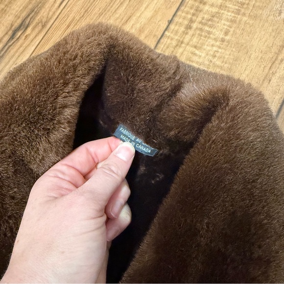 Vtg Clifford Michael Sheepskin Long Rancher Coat Oversized Canadian Adult Medium - Picture 7 of 15